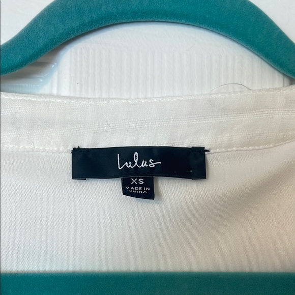 ABSOLUTELY adorable Lulu's White Babydoll Dress with Bishop Sleeves NEW - Picture 2 of 9